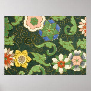 Poster Cloisonne Chine Patter Asiatique Oriental