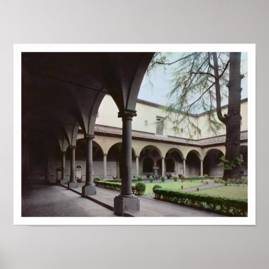 Poster Cloître du couvent, reconstruit en 1442 (photo) (Devant)