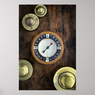 Poster Close Up Of Chinese Compass And Gold Weights