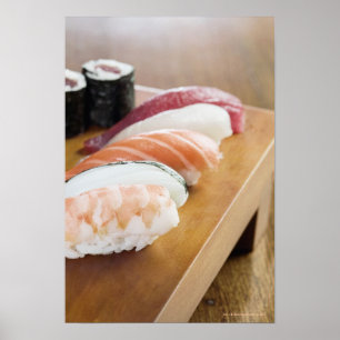 Poster Close-up of sushi on a table