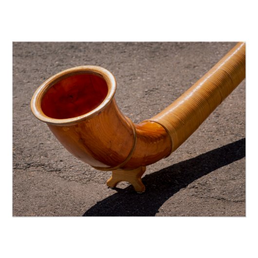 Poster Close up of wooden Alphorn (Devant)
