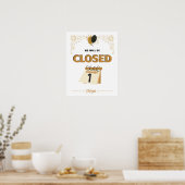 Poster Closed January 1st Store Hours (Cuisine)