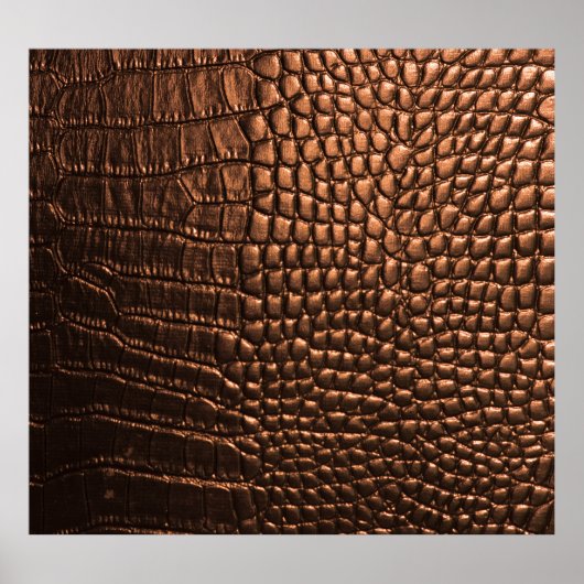 Poster Closeup : crocodile texture cuir. (Devant)