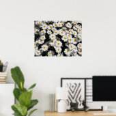 Poster Closeup de fleurs de marguerite blanche (Bureau à domicile)