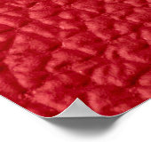 Poster Closeup en cuir artificiel rouge foncé. (Coin)