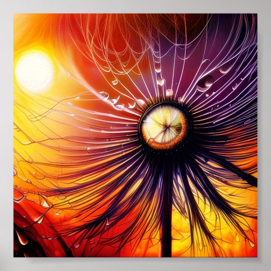 Poster Closeup mouillé (Devant)