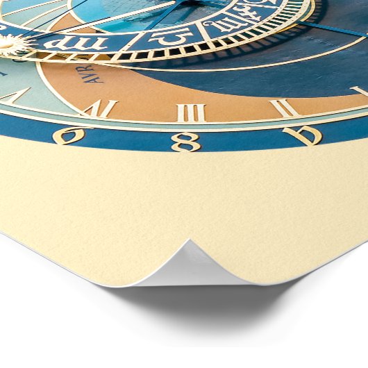 Poster Closeup on Prague Astronomical Clock, Czech R. (Coin)