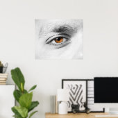 Poster Closeuse oculaire humain (Bureau à domicile)