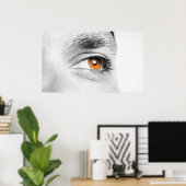 Poster Closeuse oculaire humain (Bureau à domicile)