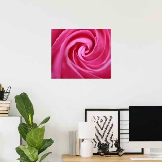 Poster Closeuse rose (Bureau à domicile)