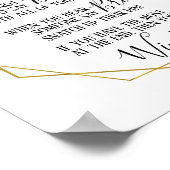 Poster Clothespin nuptiale douche verte or jeu signe (Coin)