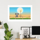 Poster clôture avec vue (Bureau à domicile)