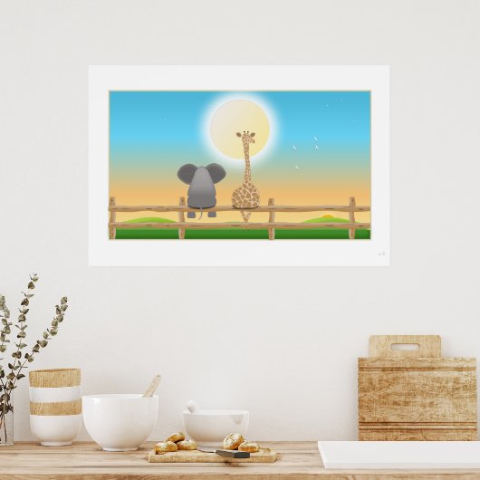 Poster clôture avec vue (Cuisine)