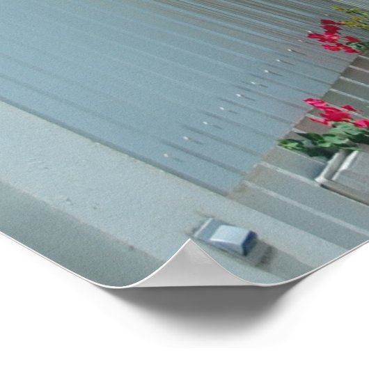 Poster Clôture blanche à sint Maarten (Coin)