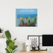 Poster Clôture blanche à sint Maarten (Bureau à domicile)
