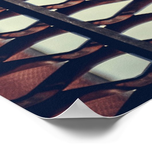 Poster Clôture en acier gris (Coin)