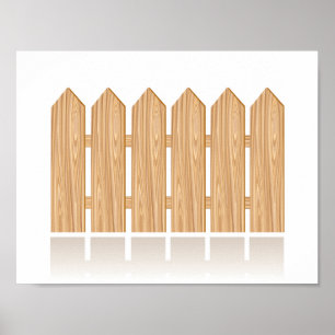 Poster Clôture en bois