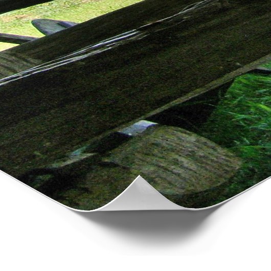 Poster Clôture et grange (Coin)