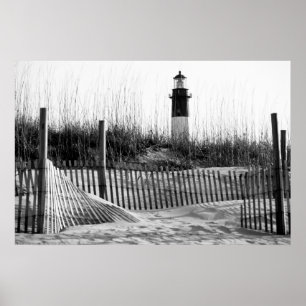 Poster Clôtures De Plage Et Phare