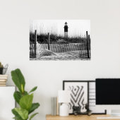 Poster Clôtures De Plage Et Phare (Bureau à domicile)