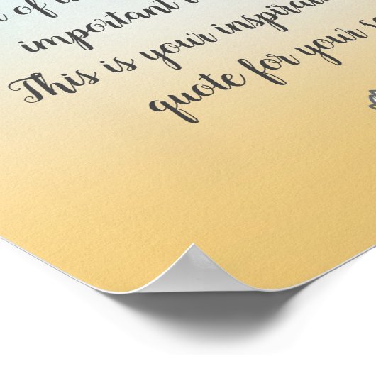 Poster Clouages de typographie de script de devis personn (Coin)