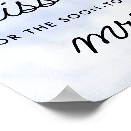 Poster Cloud 9 Combien de baisers Fête des mariées Pastel (Coin)