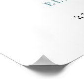 Poster Cloud 9 Fête des mariées bleue et blanche Accueil (Coin)