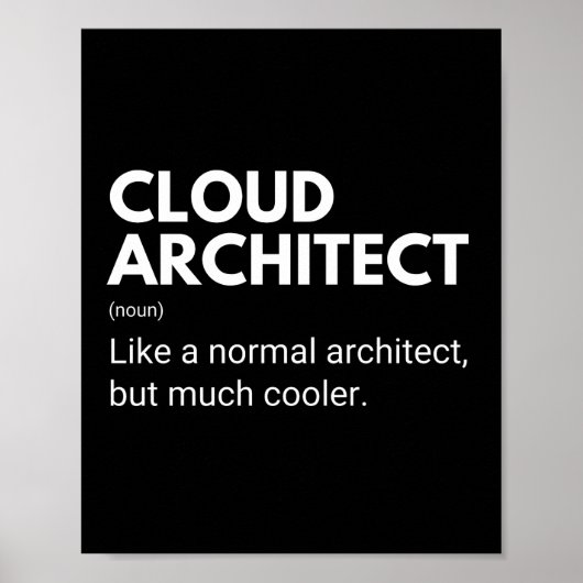Poster Cloud Architect Drôle Dire (Devant)