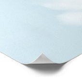 Poster Cloud baby shower pastel gris nuages signe de bien (Coin)