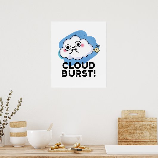 Poster Cloud Burny Funny Cloud Fart Pun (Cuisine)