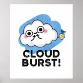 Poster Cloud Burny Funny Cloud Fart Pun (Devant)