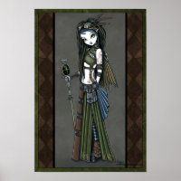 Poster "Cloud Burst" Steampunk Aviatrix