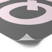 Poster Cloud de mot rose calme (Coin)