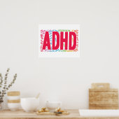 Poster Cloud de mots ADHD (Cuisine)