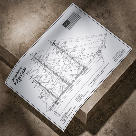 Poster Cloud de vol de l'expédition clipper - Blueprint B