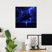 Poster Cloud Lightning - Design d'art naturel (Bureau à domicile)