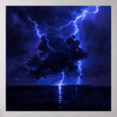 Poster Cloud Lightning - Design d'art naturel (Devant)