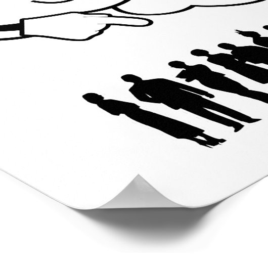 Poster Cloud Mocks Les formes humaines Drôle Caricature (Coin)