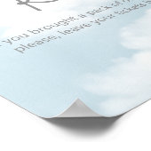 Poster Cloud neuf pastel gris diaper panneau de table de (Coin)