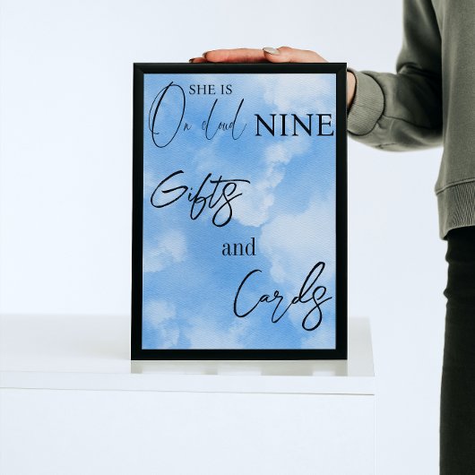 Poster Cloud Neuf Sky Blue Aquarelle Fête des mariées Cad