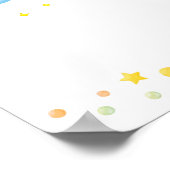 Poster Clouds and Stars Baby Shower Welcome Sign (Coin)