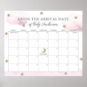 Poster Clouds Roses & Étoiles Devinez Le Calendrier Date  (Devant)