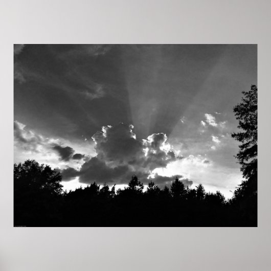 Poster Cloudscape / Noir, (Devant)