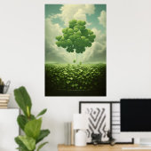 Poster Clover à quatre feuilles (Bureau à domicile)