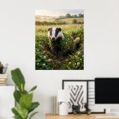Poster Clover Badger Meadow Luck (Bureau à domicile)