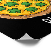 Poster Clover Lovers Pizza St Patrick's Day Fun Boys Girl (Coin)