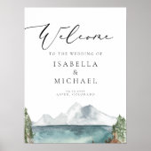Poster CLOVER Mountain Lake Pine Mariage extérieur Bienve (Devant)