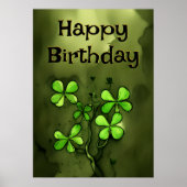 Poster Clovers Whimsical Joyeux anniversaire (Devant)