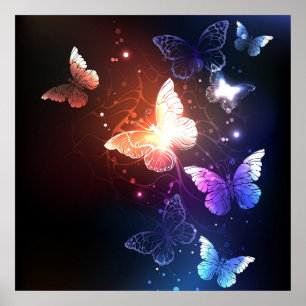 Poster Clowing Night Butterflies