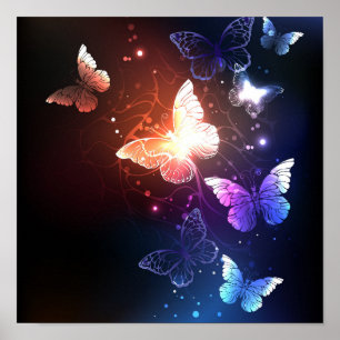 Poster Clowing Night Butterflies